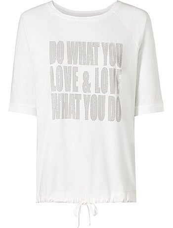 T-shirt à Manches Courtes Viscose Douce Et Fluide - Taille Standard - helline