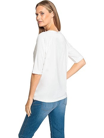 T-shirt à Manches Courtes Viscose Douce Et Fluide - Taille Standard - helline