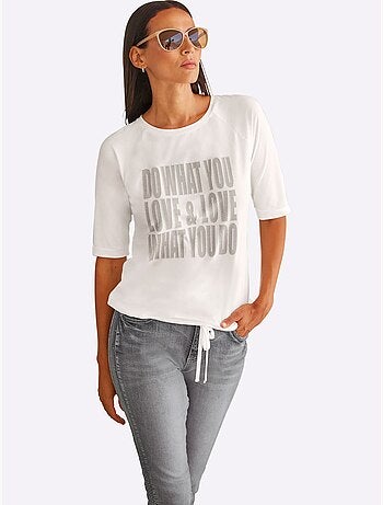 T-shirt à Manches Courtes Viscose Douce Et Fluide - Taille Standard - Helline