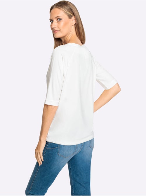 T-shirt à Manches Courtes Viscose Douce Et Fluide - Taille Standard - helline - Kiabi