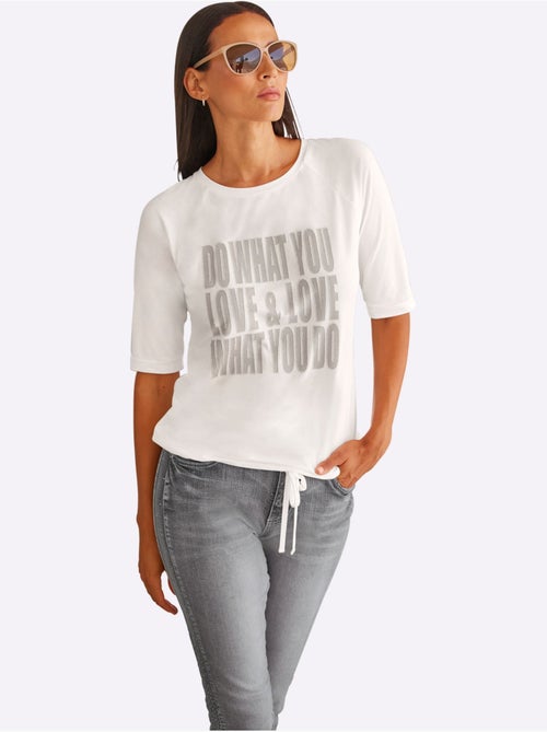 T-shirt à Manches Courtes Viscose Douce Et Fluide - Taille Standard - helline - Kiabi