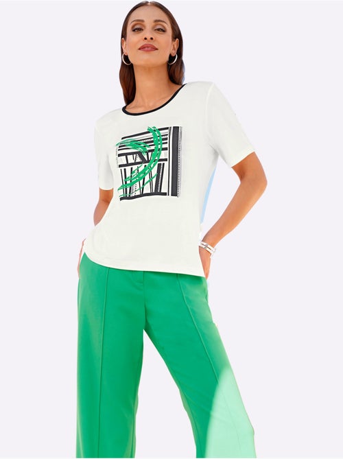 T-shirt à Manches Courtes Viscose Douce Et Fluide - Taille Standard - Witt - Kiabi