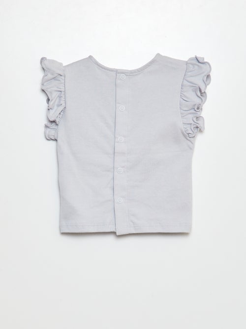 T-shirt à manches courtes volantées - Kiabi