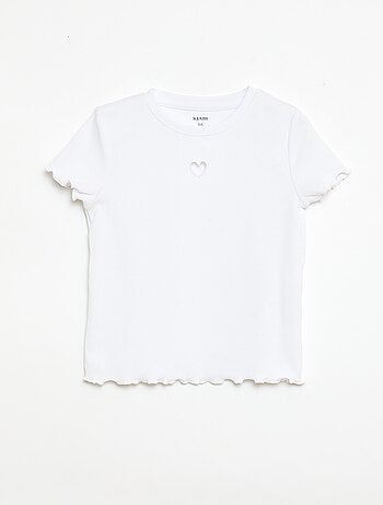 T-shirt à manches courtesavec forme ajourée