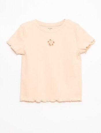T-shirt à manches courtesavec forme ajourée