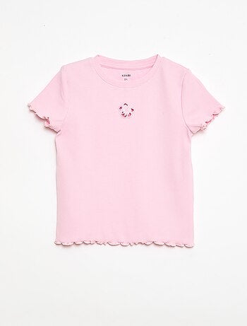 T-shirt à manches courtesavec forme ajourée