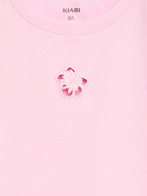 T-shirt à manches courtesavec forme ajourée - Kiabi