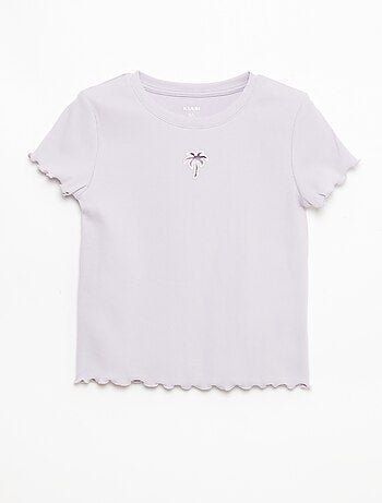T-shirt à manches courtesavec forme ajourée