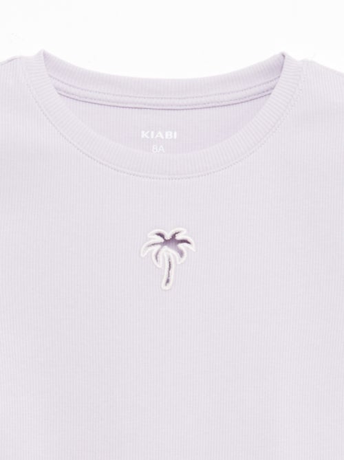 T-shirt à manches courtesavec forme ajourée - Kiabi