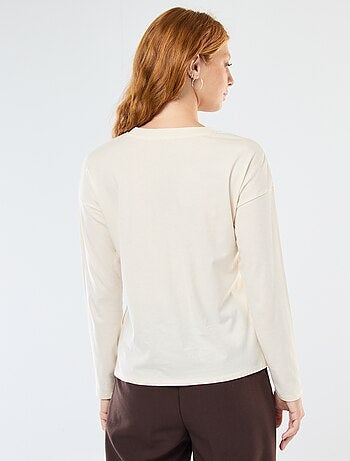 T-shirt à manches longue et col rond