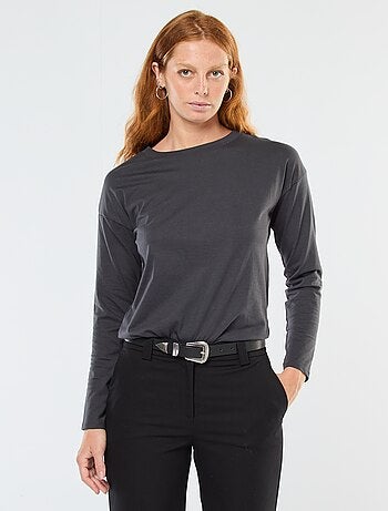 T-shirt à manches longue et col rond