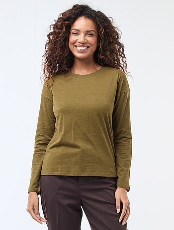 T-shirt à manches longue et col rond