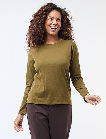 T-shirt à manches longue et col rond