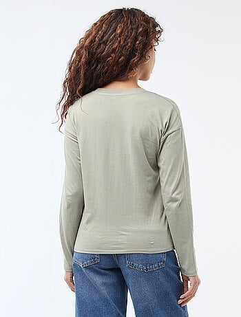 T-shirt à manches longue et col rond
