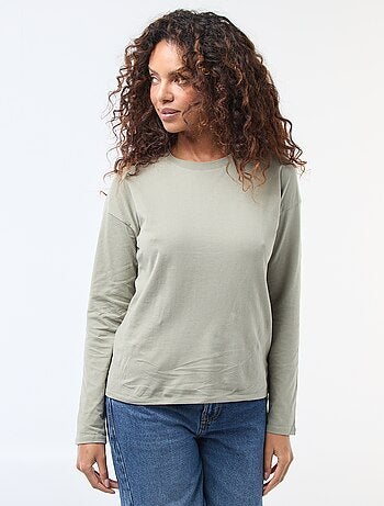 T-shirt à manches longue et col rond