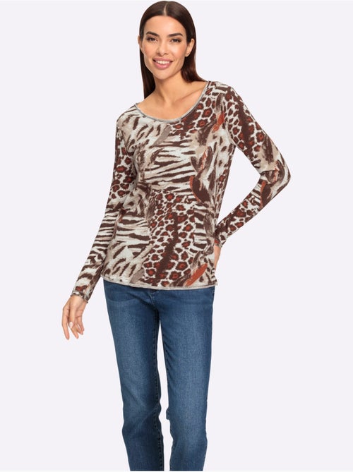 T-shirt à Manches Longues - Taille Standard - Helline - Kiabi T-shirt à Manches Longues - Taille Standard - Helline - Kiabi