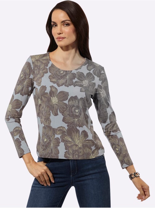 T-shirt à manches longues - taille standard - helline - Kiabi T-shirt à manches longues - taille standard - helline - Kiabi