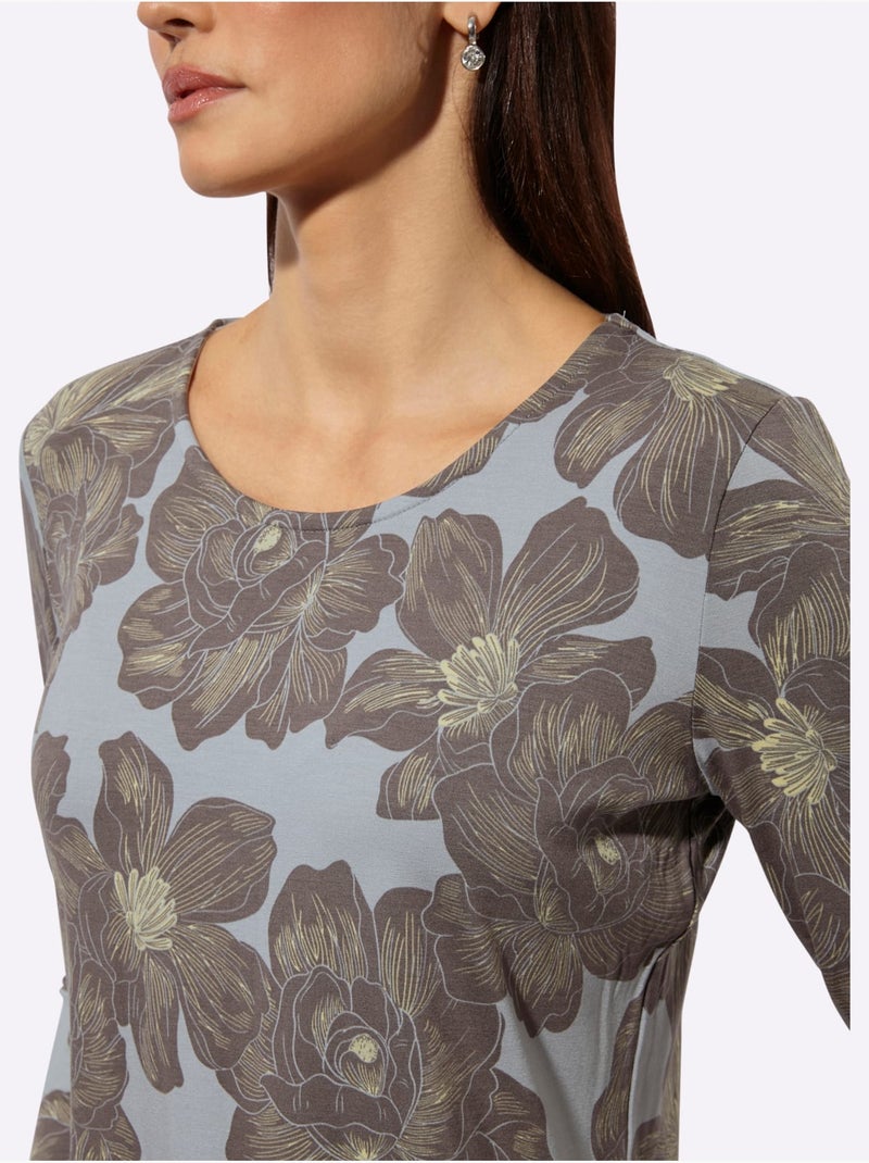 T-shirt à manches longues - taille standard - helline Gris Gris - Kiabi