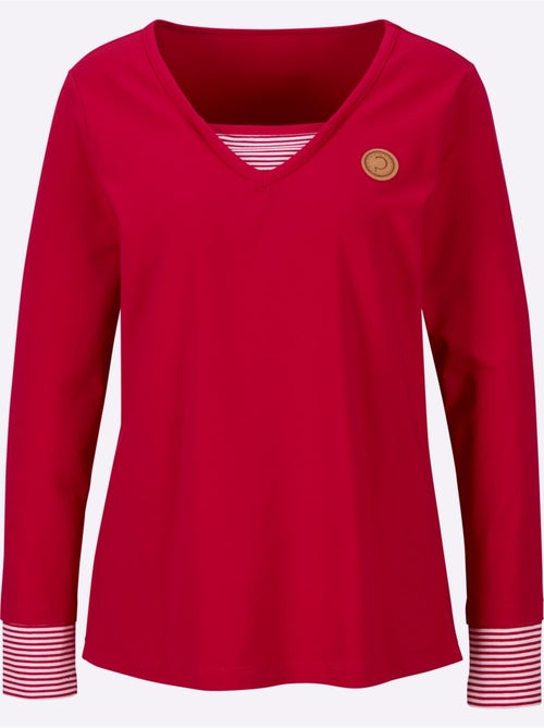 T-shirt à Manches Longues - Taille Standard - Helline - Kiabi T-shirt à Manches Longues - Taille Standard - Helline - Kiabi