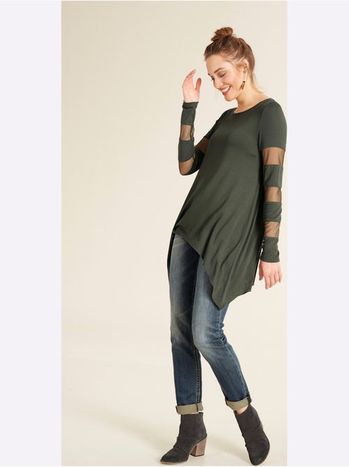 T-shirt à Manches Longues - Taille Standard - Helline - Kiabi T-shirt à Manches Longues - Taille Standard - Helline - Kiabi