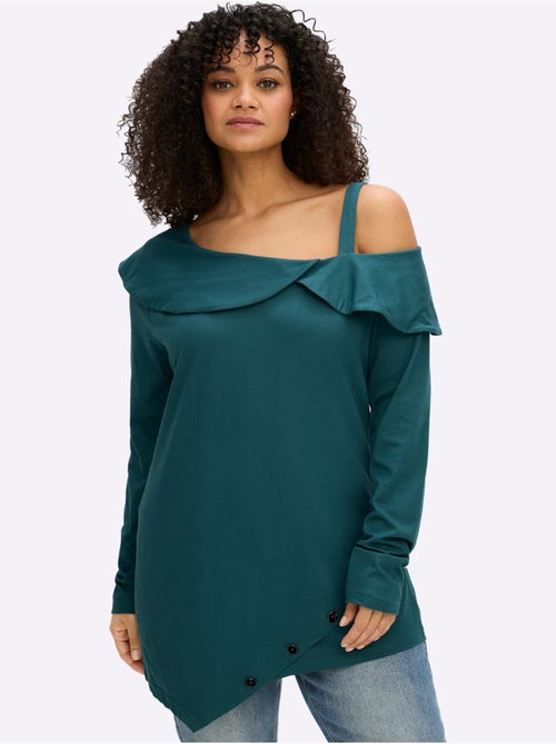 T-shirt à Manches Longues - Taille Standard - Sheego - Kiabi T-shirt à Manches Longues - Taille Standard - Sheego - Kiabi