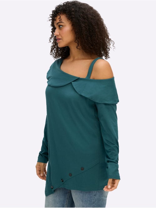 T-shirt à Manches Longues - Taille Standard - Sheego - Kiabi T-shirt à Manches Longues - Taille Standard - Sheego - Kiabi