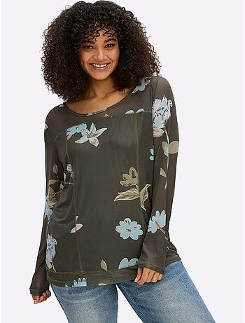 T-shirt à Manches Longues - Taille Standard - Sheego