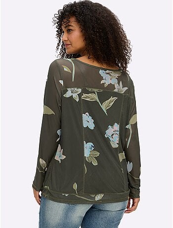 T-shirt à Manches Longues - Taille Standard - Sheego