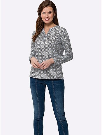 T-shirt à Manches Longues 100% Coton - Taille Standard - helline