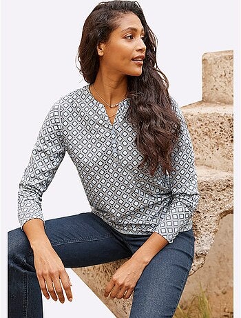 T-shirt à Manches Longues 100% Coton - Taille Standard - helline