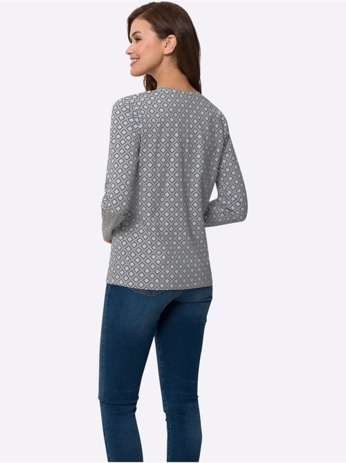 T-shirt à Manches Longues 100% Coton - Taille Standard - helline - Kiabi