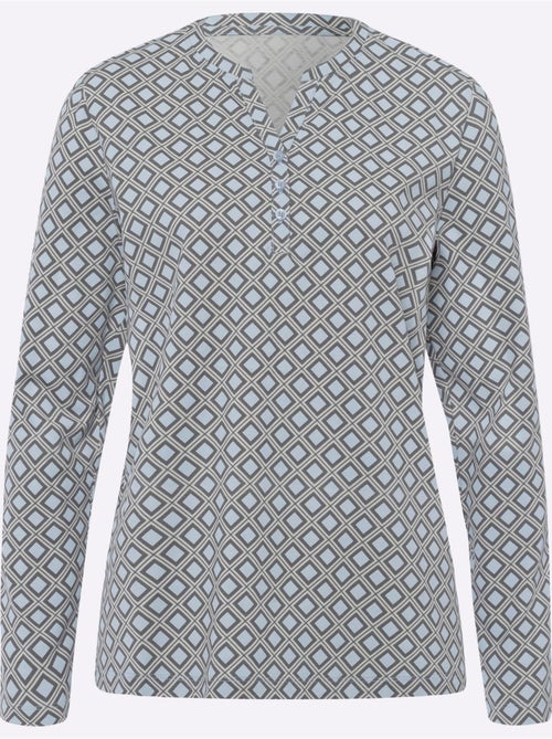 T-shirt à Manches Longues 100% Coton - Taille Standard - helline - Kiabi