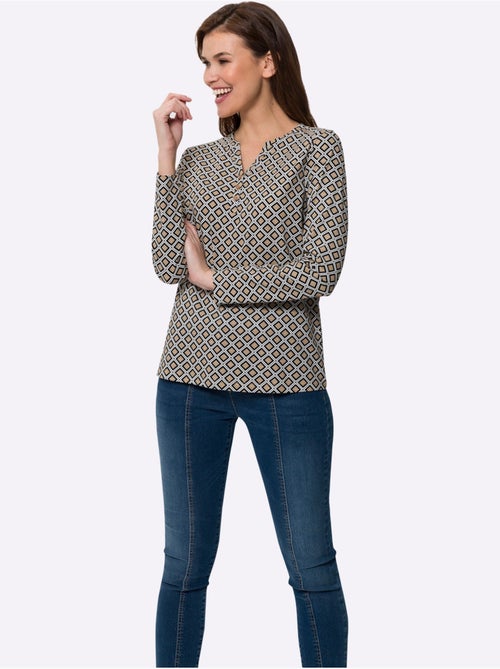 T-shirt à Manches Longues 100% Coton - Taille Standard - Helline - Kiabi T-shirt à Manches Longues 100% Coton - Taille Standard - Helline - Kiabi