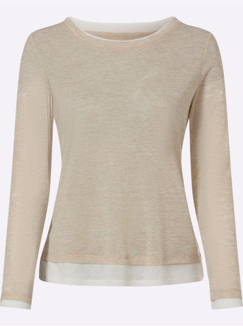 T-shirt à Manches Longues 2 En 1 Look 2 En 1 - Taille Standard - Helline - Kiabi T-shirt à Manches Longues 2 En 1 Look 2 En 1 - Taille Standard - Helline - Kiabi