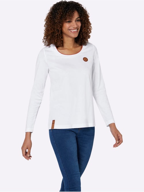 T-shirt à manches longues 50% coton - taille standard - witt - Kiabi