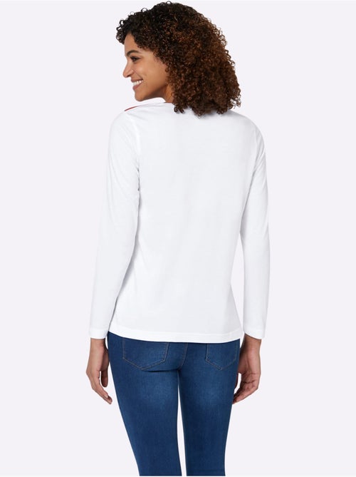 T-shirt à manches longues 50% coton - taille standard - witt - Kiabi