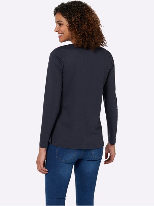 T-shirt à manches longues 50% coton - taille standard - witt - Kiabi T-shirt à manches longues 50% coton - taille standard - witt - Kiabi