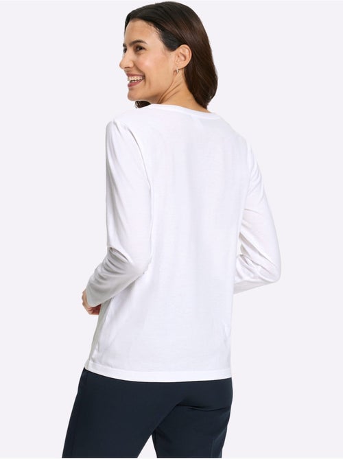 T-shirt à Manches Longues 50% Coton - Taille Standard - Witt - Kiabi