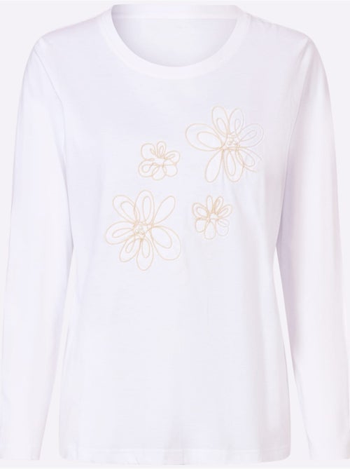 T-shirt à Manches Longues 50% Coton - Taille Standard - Witt - Kiabi