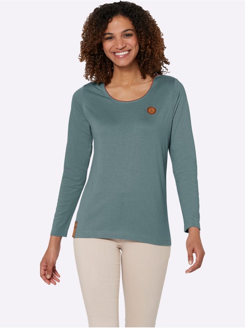 T-shirt à manches longues 50% coton - taille standard - witt - Kiabi T-shirt à manches longues 50% coton - taille standard - witt - Kiabi