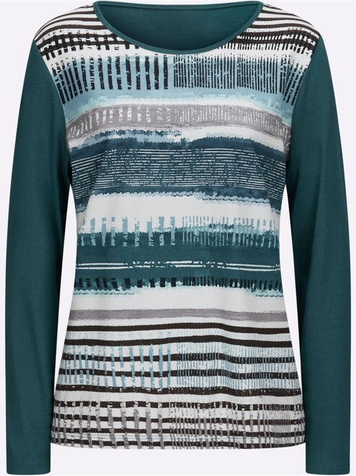 T-shirt à manches longues 50% coton - taille standard - witt - Kiabi