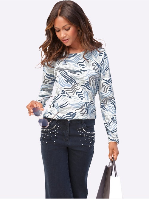 T-shirt à Manches Longues 50% Coton Et 50% Modal - Taille Standard - Witt - Kiabi