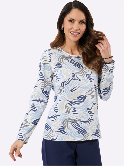 T-shirt à Manches Longues 50% Coton Et 50% Modal - Taille Standard - Witt - Kiabi