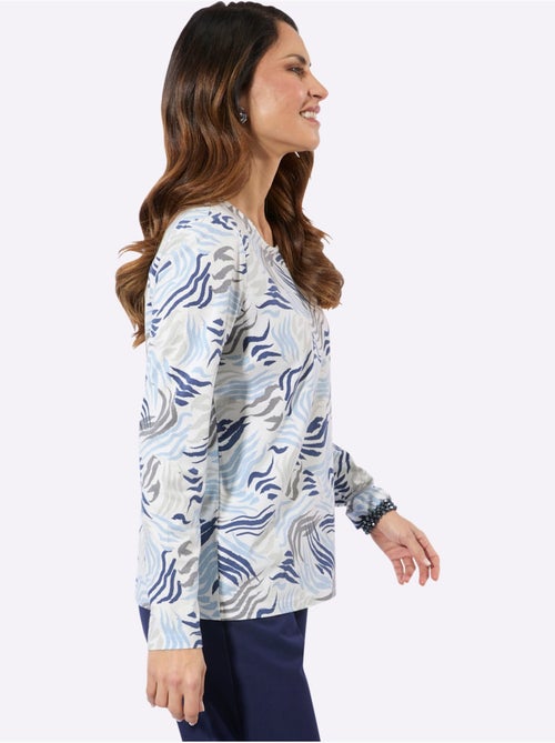 T-shirt à Manches Longues 50% Coton Et 50% Modal - Taille Standard - Witt - Kiabi