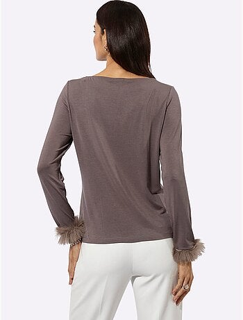 T-shirt à manches longues 95% modal - taille standard - helline