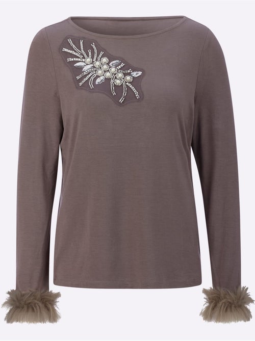 T-shirt à manches longues 95% modal - taille standard - helline - Kiabi T-shirt à manches longues 95% modal - taille standard - helline - Kiabi
