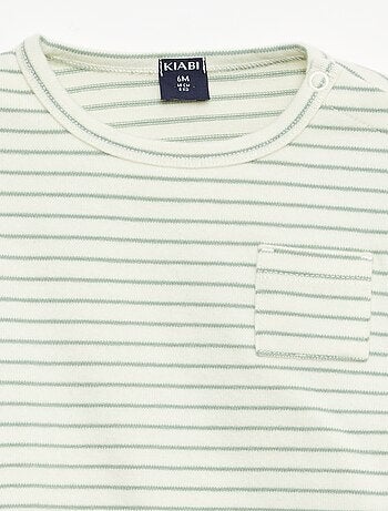 T-shirt à manches longues à motif rayé