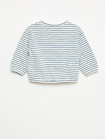 T-shirt à manches longues à motif rayé