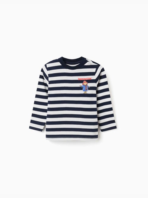 T-shirt à manches longues à rayures avec Paddington - Kiabi