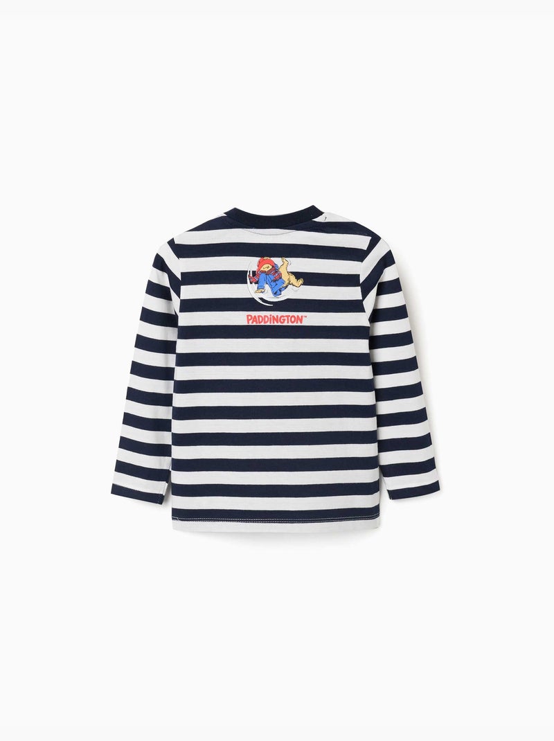 T-shirt à manches longues à rayures avec Paddington Bleu foncé - Kiabi